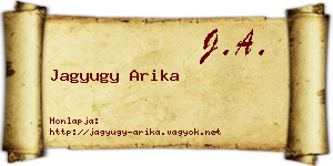 Jagyugy Arika névjegykártya